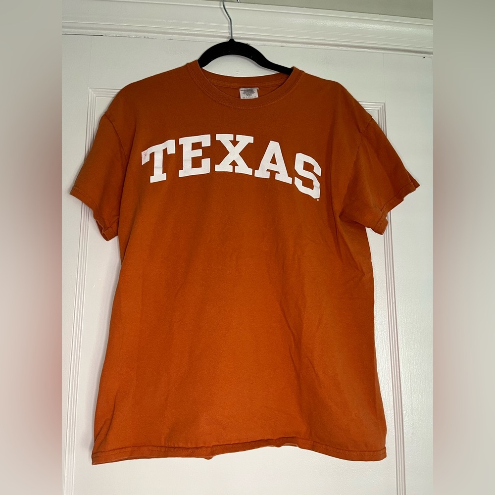 Texas Longhorns Orange Crewneck Tee with White Accent